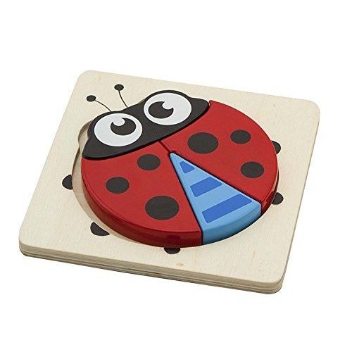 New Classic Toys - 0520 - Mini Puzzle En Bois - Coccinelle