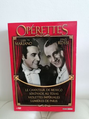 Coffret 4 Dvd Opérettes - Luis Mariano - Tino Rossi - Le Chanteur De Mexico, Sérénade Au Texas, Violettes Impériales, Lumières De Paris - Studio Canal