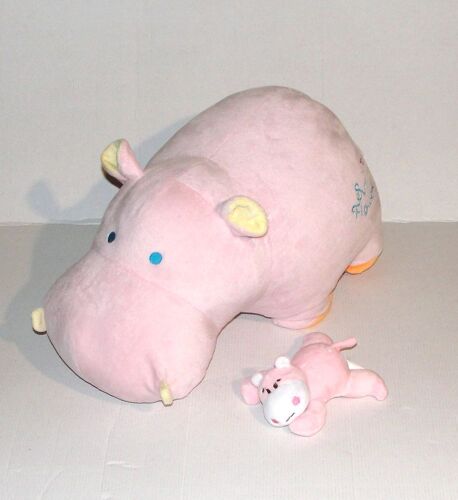 Peluche Hippopotame Rose Sunflower 40 Cm Avec Doudou Hippos Bébé Munecas Arias