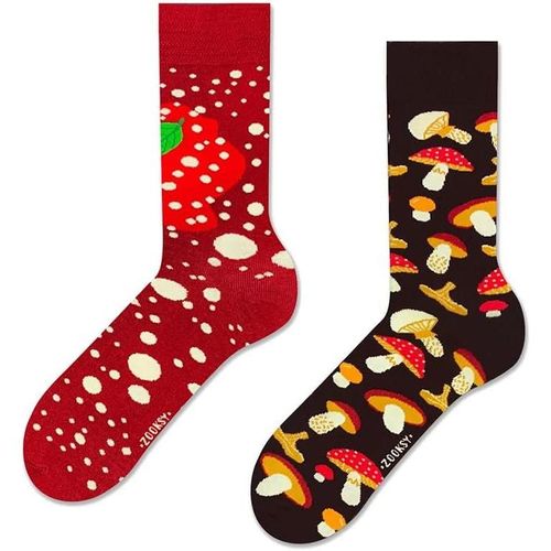 Zooksy Chaussettes D'été Mixtury Longues Coton 36-40 Champignons