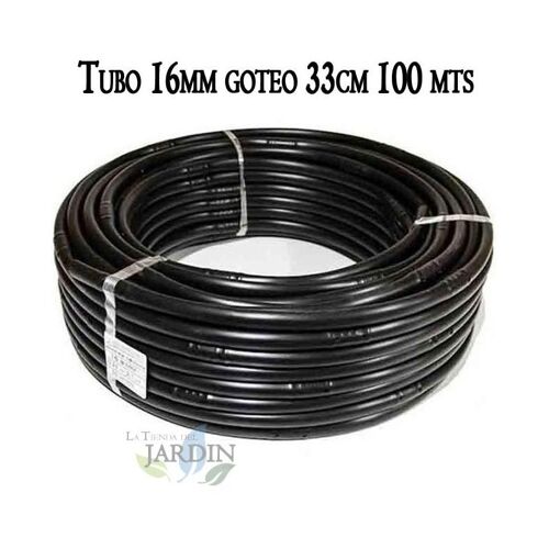 Tuyau d'arrosage goutte à goutte 16mm 33cm noir, 100 mètres