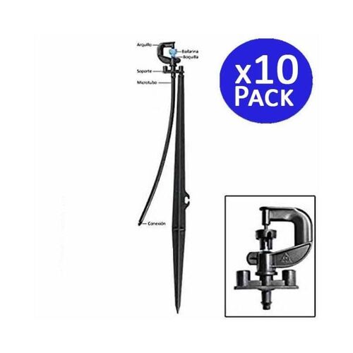 10 x Micro arroseur d'arrosage 360º avec piquet de 40cm