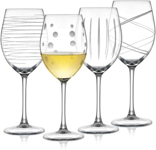 Verres À Vin Gravés Artisanaux En Cristal