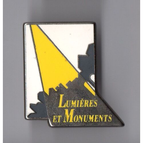 Pin's Lumières Et Monuments (Zamac Signé Double File Pour L'évènement Du Jeudi, Philips Éclairage, Cnmhs, Serce)