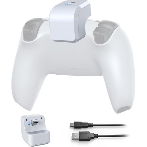 PS5 Contrôleur Accessoires et Batterie Rechargeable, 1500mAh avec Indicateur LED, jeu et Charge Kit pour le Contrôleur de PlayStation 5 avec Câble de Charge USB Type-C