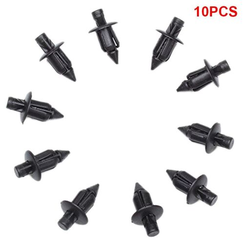 Ensemble De 10 Pièces De 6mm De Rivets Noirs, Clips À Vis De Fixation Du Panneau De Garniture Du Corps Pour Honda, Atv, Accessoires De Moto