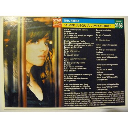 Fiche Chanson Tina Arena