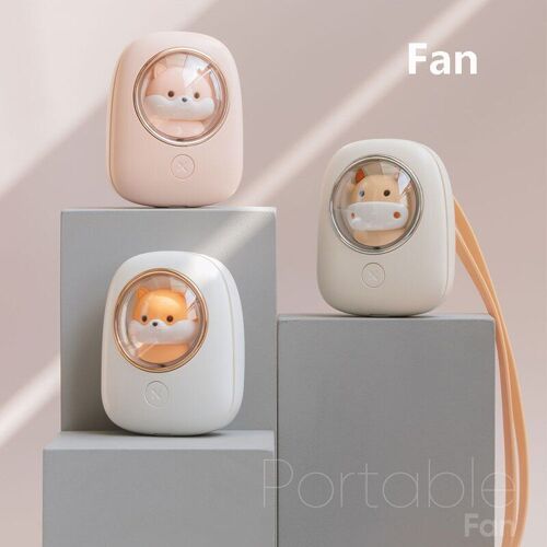Mini ventilateur Portable sans fil USB, 3 vitesses, silencieux, vent fort, faible bruit, refroidisseur d'air personnel avec veilleuse