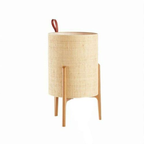 Greta Lampe À  Poser Chêne À26cm H44cm