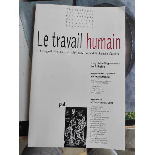 Le Travail Humain Volume 64 N°3 Septembre 2001