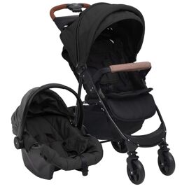 Vidaxl Poussette Pour Bébé 3-En-1 Anthracite Acier