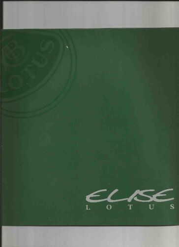 Lotus Elise  Depliant Deux Volets En Anglais