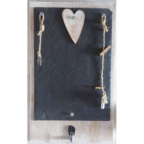 Decoration en bois et ardoise, porte clef