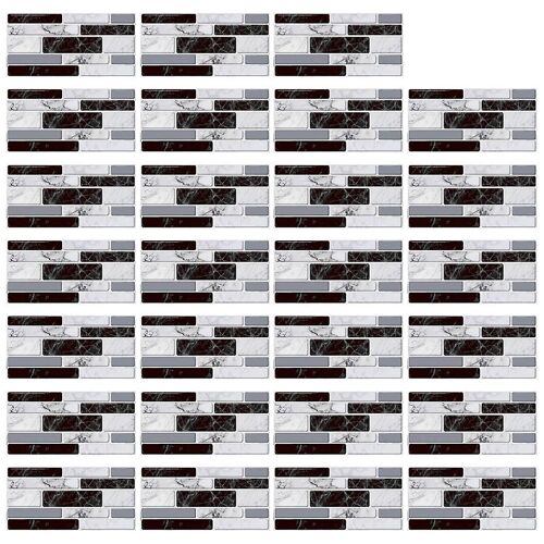 Imperméable à l'eau Imitation Brique Carrelage Autocollants Diy Self Adhésif Cuisine Sol Mur Autocollant Salle de Bain Décoration de La Maison 27pcs