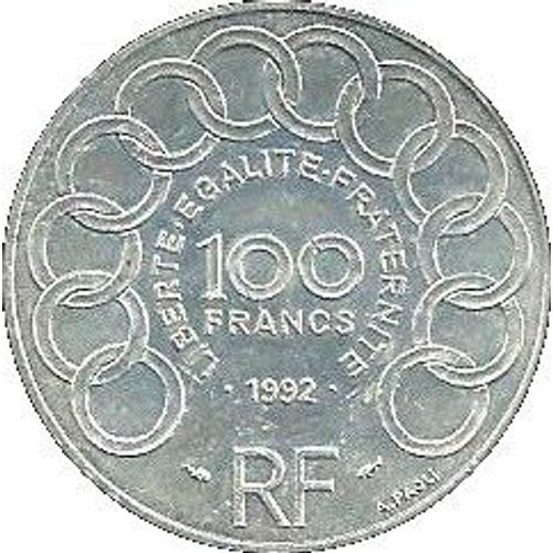 Piece 100 Francs Jean Monnet 1992