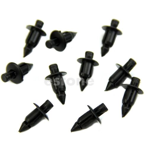 New Car Bumper For Fender 6mm Hole Black Plastic Rivets Fasteners For 10pcs