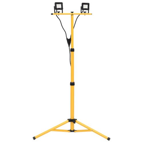 vidaXL Projecteur à LED avec trépied 2x10 W Blanc chaud