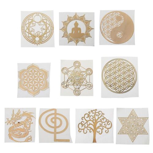 Cuivre Orgonite Autocollant Fournitures Kit Pyramide Résine Époxy Artisanat Décorer Outil