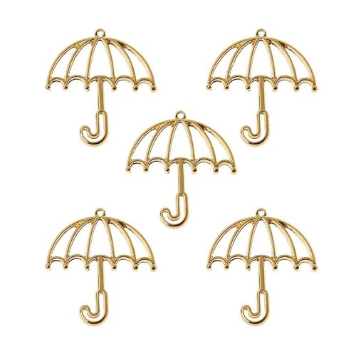 5 Pièces Cadre De Lunette Ouverte Cadre En Résine De Parapluie En Or Pendentif Vierge Pour W / Loop
