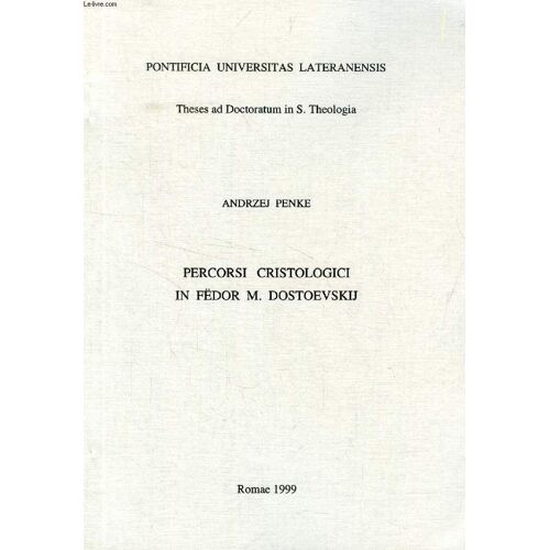 Percorsi Cristologici In Fëdor M. Dostoevskij (Tesi)