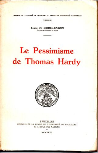 Le Pessimisme De Thomas Hardy