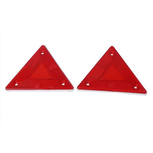 Pour Triangle D'avertissement Réflecteur Alertes Plaque De Sécurité Feu Arrière Feu De Remorque Feu 2 Pcs