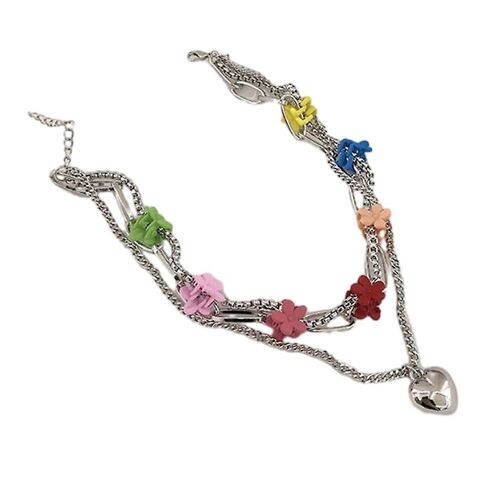 Sweet Heart Pendant Necklace Choker Simple Collar Necklace Statement Jewelry