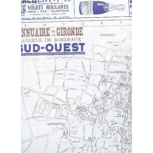 1 Plan Depliant En Couleurs Recto Verso  De : Bordeaux, Cenon, Floirac, Lormont - De Dimension 55 Cm X 75 Cm Environ.