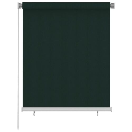 Vidaxl Store Roulant D'extã©Rieur 120x140 Cm Vert Foncã© Pehd
