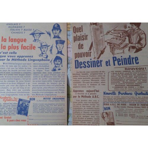 Publicité Flyer Dessiner Et Peindre - La Langue La Plus Facile - 1958