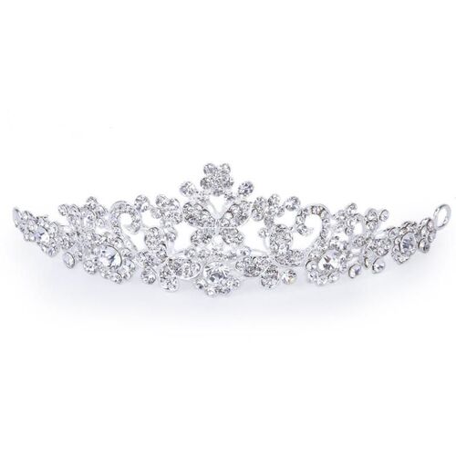 Couronne Diadème De Princesse Avec Peigne, Délicat, Strass Brillants, Bal De Mariage