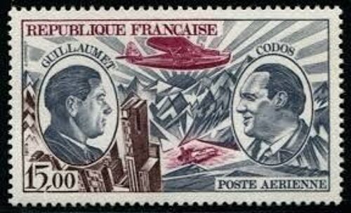 Henri Guillaumet Et Paul Codos Pionniers De La Poste Aérienne Année 1973 Poste Aérienne N° 48 Yvert Et Tellier Luxe