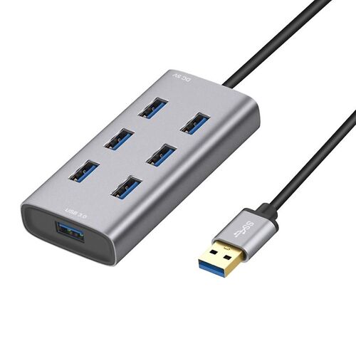 Concentrateur USB 3.0, répartiteur USB de transmission de données haute vitesse de 300 Mo/s pour PC portable
