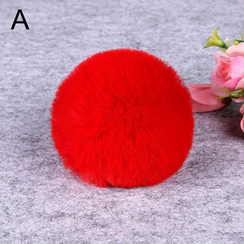 Porte-clé avec pompon en fourrure douce pour femme, accessoire de bricolage, en forme de boule de fausse fourrure douce, pendentif de sac, bijoux, 19 couleurs, diamètre 8cm