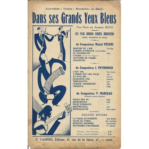 Dans Ses Grands Yeux Bleus - Fox-Trot De Joseph Rico