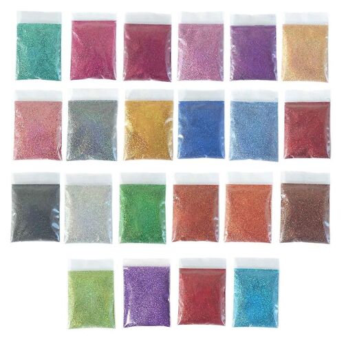 22 Color Glitter Sequain Resin Pigment Filling Kit Makeup Jewelry Sequins Art
