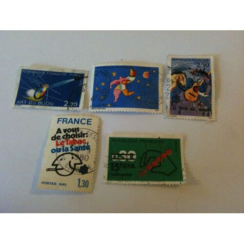 Lot De 5 Timbres Manifestations Culturelles Diverses France
