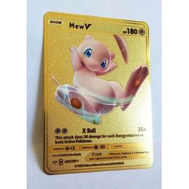 ?Carte Pokémon Mew V Full Art Rare En Métal Gold Doré?