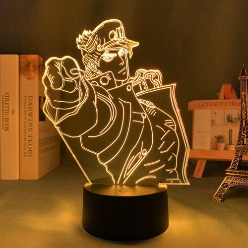 Lampe Led 3d En Forme De Jojo Bizarre Adventure, Luminaire Décoratif D'intérieur, Idéal Pour Une Chambre À Coucher Ou Comme Cadeau D'anniversaire