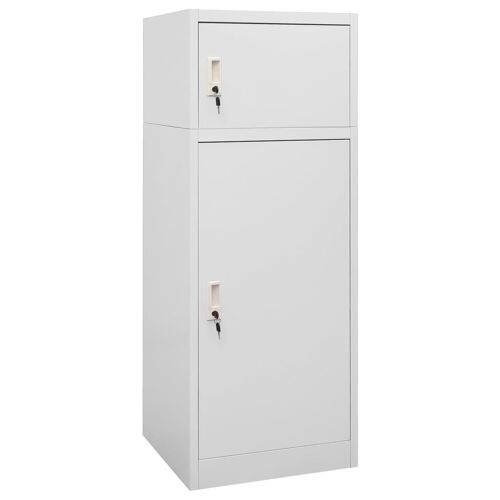 vidaXL Armoire à selles Gris clair 53x53x140 cm Acier