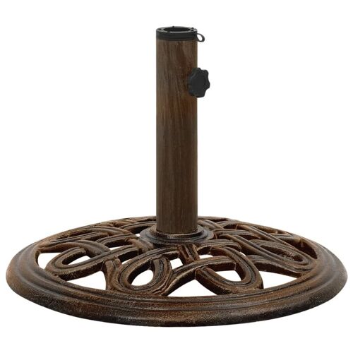 Vidaxl Socle De Parasol Bronze 40x40x32 Cm Fonte