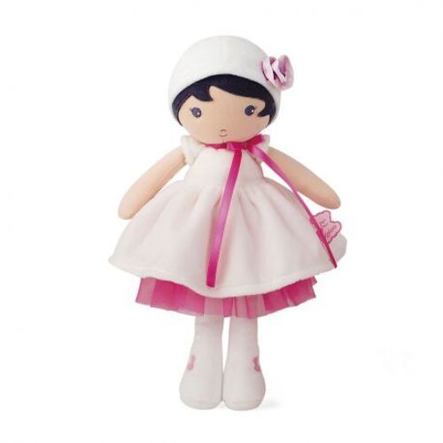 Doudou Peluche Poupee Kaloo Tendre 33cm Jouet Petite Fille Blanche Et Rose Bonnet Fleur Plush Doll Baby