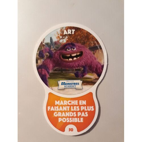 Carte Auchan Les Defis Disney N° 50 Art (Monstres Academy) 2019