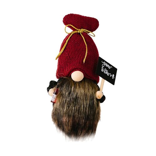 Bar Gnomes Knitted Swedish Tomtes With Champagne Bottle Ornaments Holiday Gift