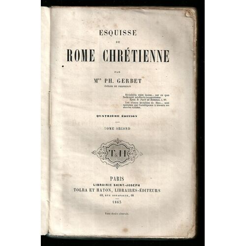 Esquisse De Rome Chretienne Tome 2