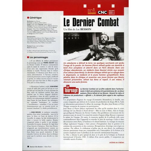 Le Dernier Combat, Synopsis Dépliant, De Luc Besson, Avec Pierre Jolivet, Jean Reno, Jean Bouise