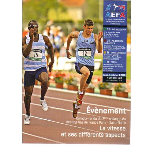 Association Des Entraineurs Francais D'athletisme Aefa / Vitesse / Temps De Reaction / Eps 192 