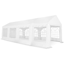 Tente De Réception 4x8 M Barnum Pe 180gr/M² Chapiteau Blanc 40 Personnes