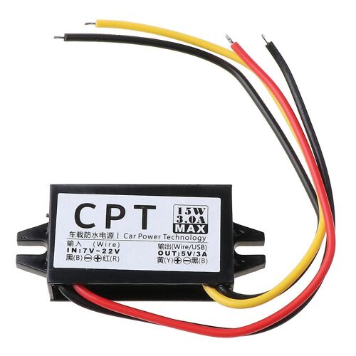 pour DC / pour DC Convertisseur Régulateur 12V À 5V 3A 15W Voiture LED Affichage Alimentation