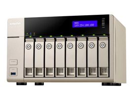 QNAP TVS-863+ Turbo NAS - Serveur NAS - 8 Baies - SATA 6Gb/s - RAID 0, 1, 5, 6, 10, disque de réserve 5, 6 disques de secours, disque de réserve 10 - RAM 16 Go - 10 Gigabit Ethernet - iSCSI support